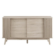 Scorrevole Sideboard — Sliding Door Oak Credenza with Slatted
