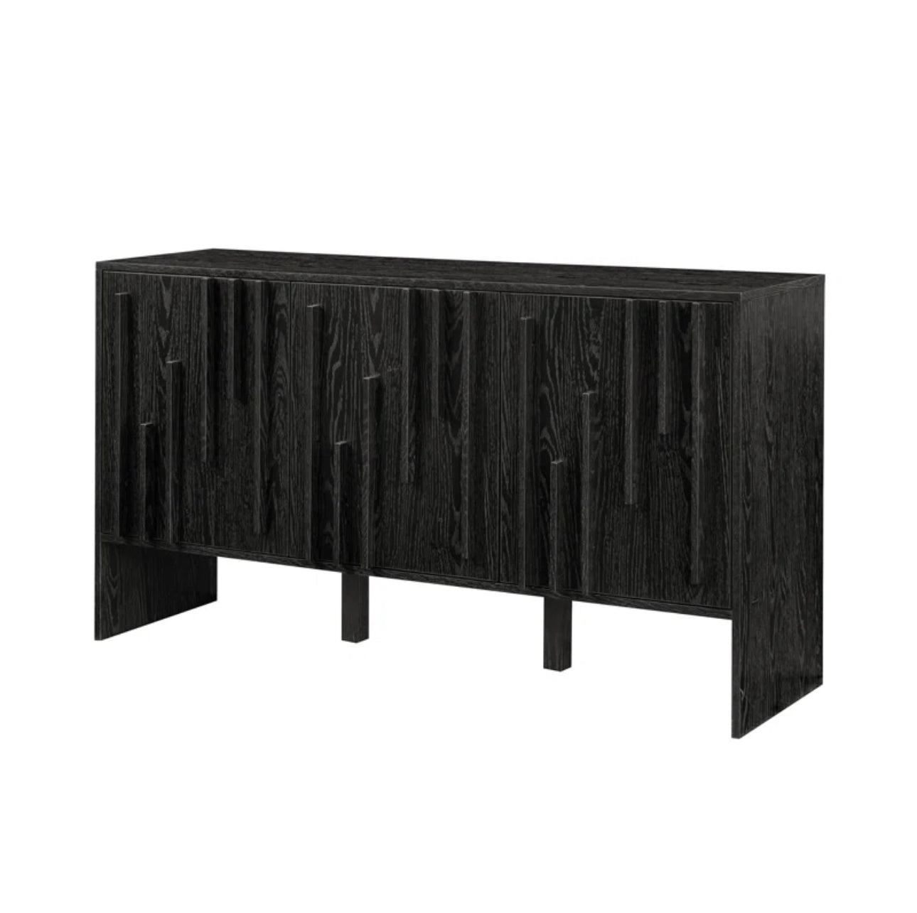 Notturno Sideboard — Ebonised Oak Credenza with Staggered