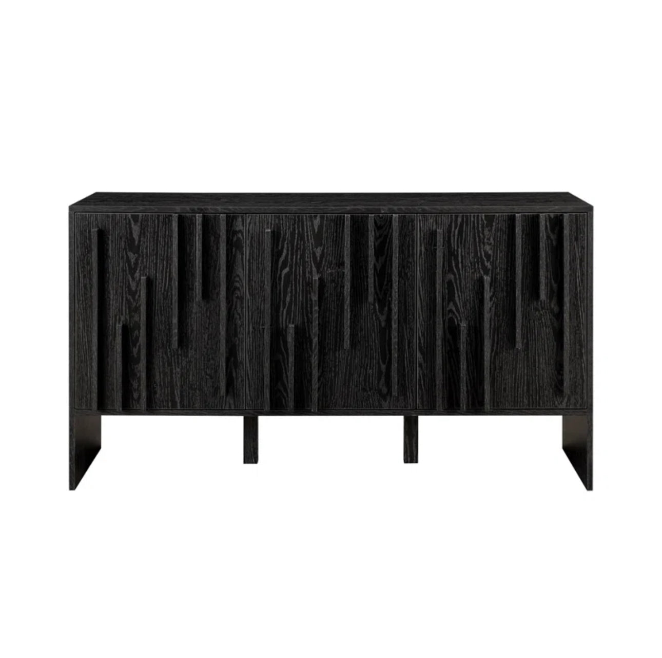 Notturno Sideboard — Ebonised Oak Credenza with Staggered
