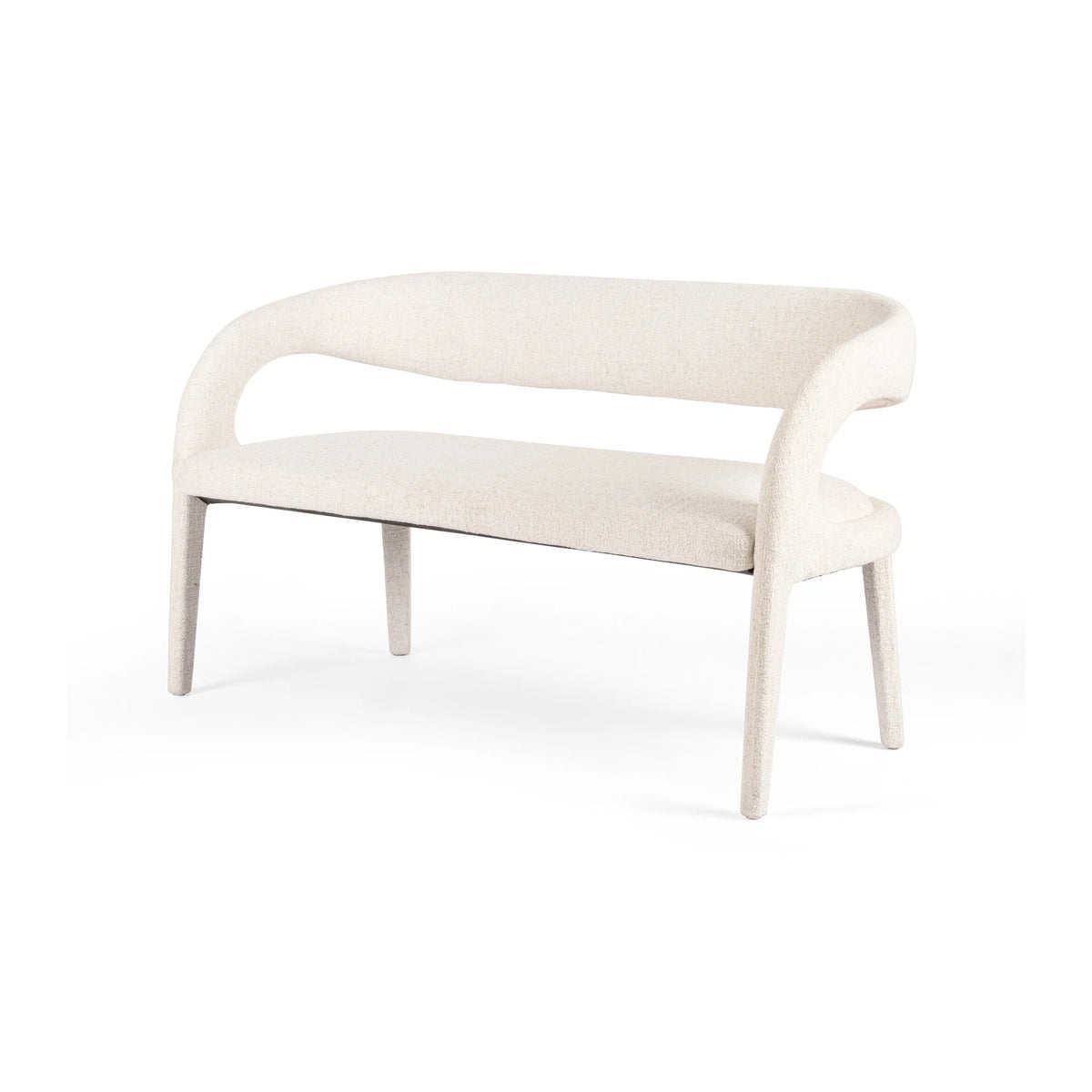 Bow Dining Bench front view – custom bench Dubai Furmories