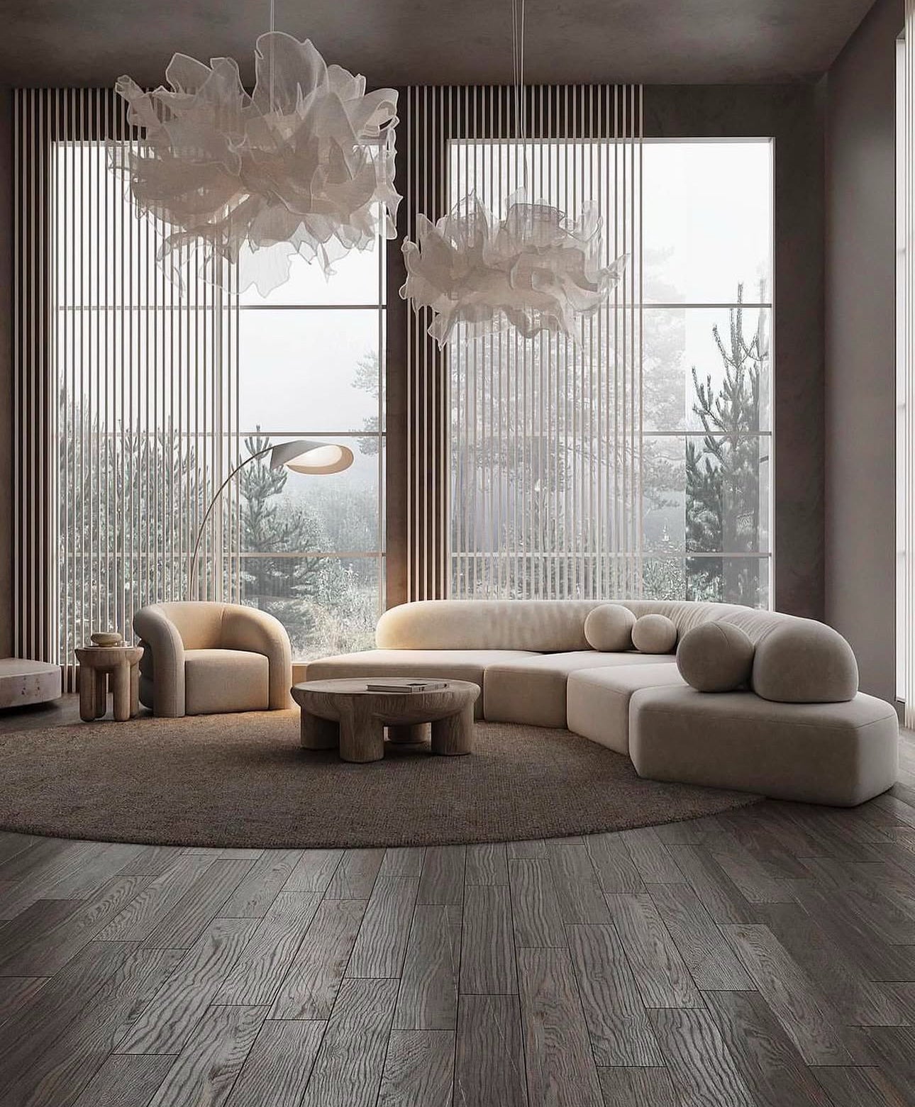 Sfera Sectional — Modular L-Shape Sofa with Bubble Cushions