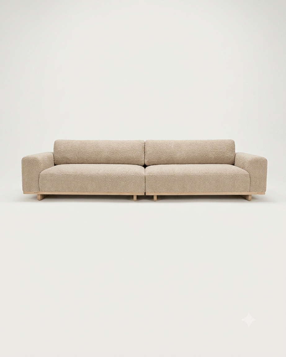 Grey Sofa cream variant – custom upholstered sofa UAE