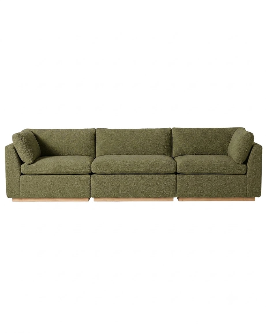 Modular Sofa olive green variant – custom upholstered sofa UAE