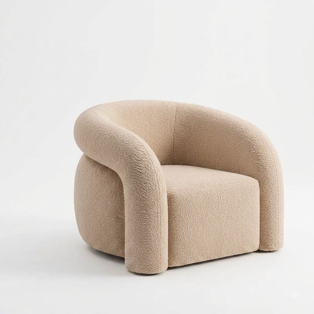 Tondo Chair beige variant – custom accent chair UAE
